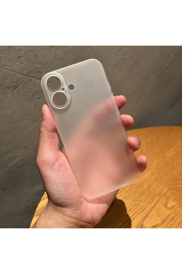 iPhone 16 WHITE 0.5mm Slim PC Hard Case For iPhone 16E 16 15 14 13 12 Pro Max Plus Matte Transparent