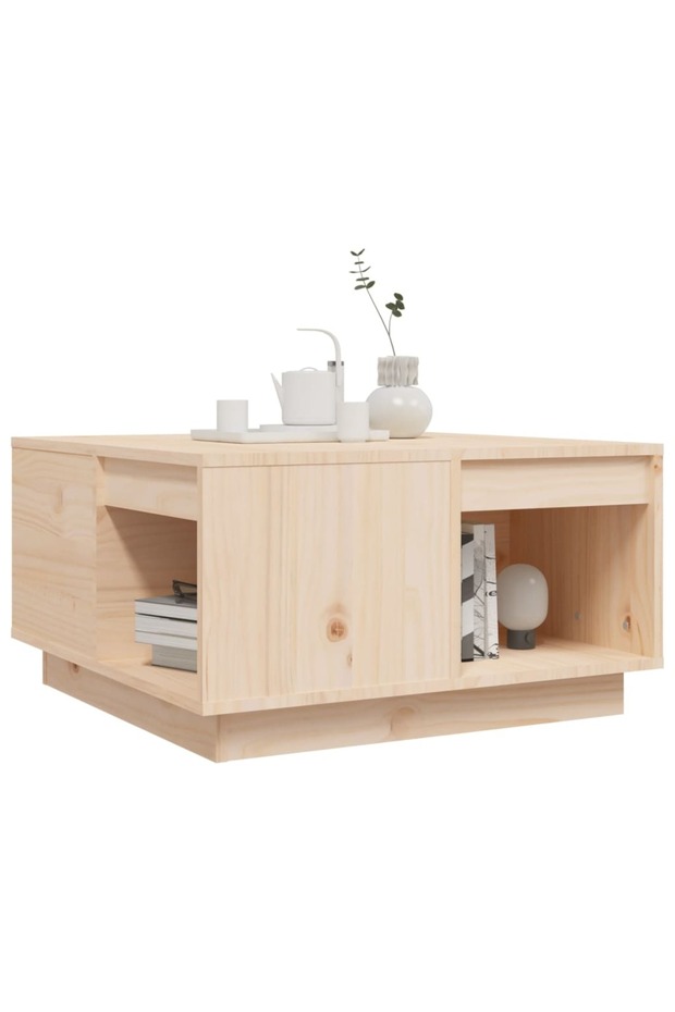 Coffee table, 60x61x32.5 cm, solid pine wood - 4