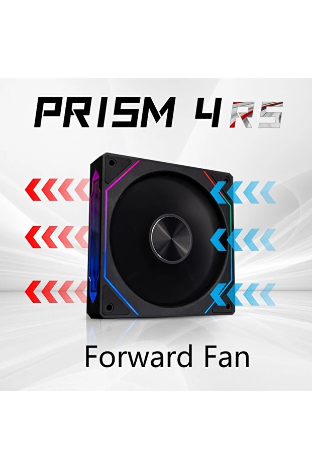 A-RGB black A PRISM 4 RS Computer Case Fan 12cm ARGB 4 Pin Quiet Cooling Fan 12V Large Air Volume 80