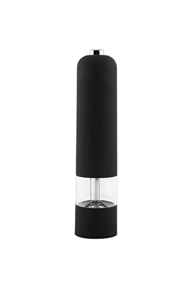 Black Electric Salt and Pepper Grinder - One-Handed Battery Operated Kitchen Grinder for Home Best