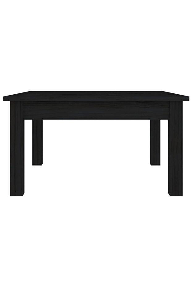 Coffee table, black, 55x55x30 cm, solid pine wood - 4