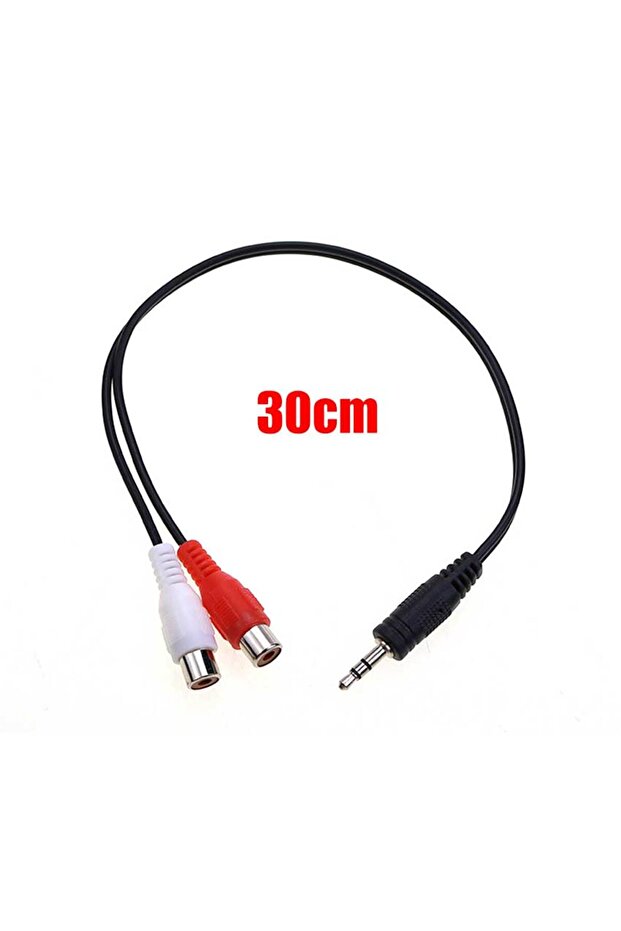 B JCD 3.5mm Jack Male Female to 2 RCA Stereo Audio Cable Converter Adapter Cord Phone Computer Spea.