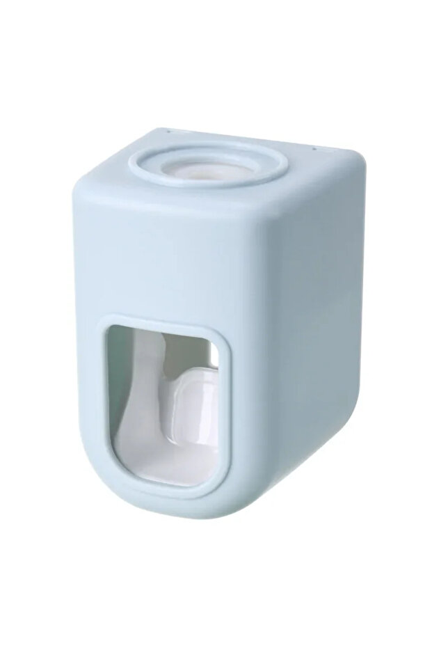 قطعة واحدة - عصارة معجون أسنان أوتوماتيكية زرقاء اللون، تُثبت على الحائط، ملحقات حمام، عصارة أسنان مقاومة للماء - 1