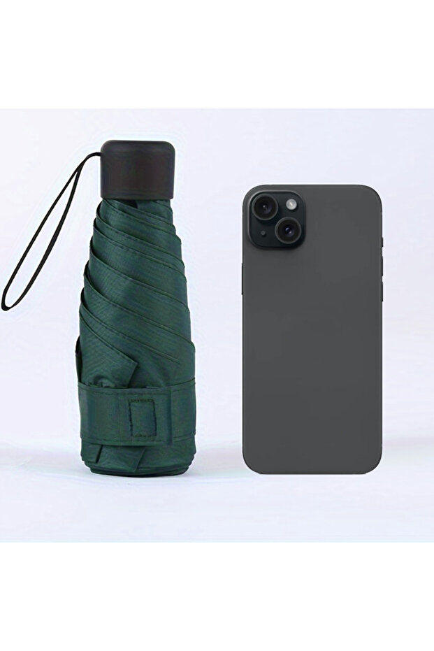 iron 6K green Ultralight Mini Pocket Women's Small Windproof Folding Umbrella Travel Compact Rain Me
