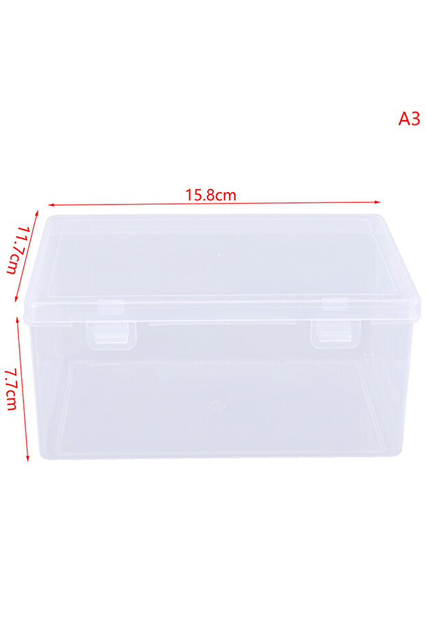 A3 PP Storage Box Transparent Desktop Organizer Large Capacity Stickers Pencil Subpackage Holder Sta