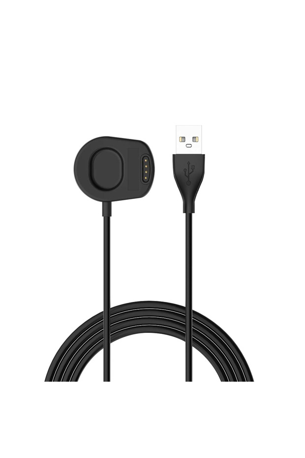 شاحن بديل أسود بطول 1 متر متوافق مع قاعدة شحن الساعة الذكية Suunto 7 USB