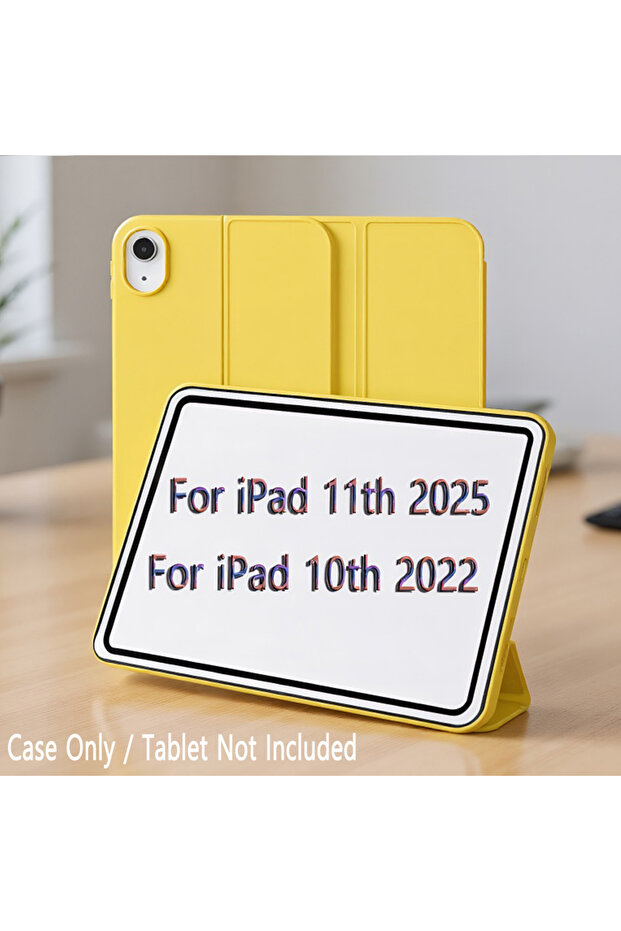 Yellow Case for iPad 11/10 11th (A16) / 10th Generation 11'' / 10.9'' 2025/2022, Magnetic Flip Smart