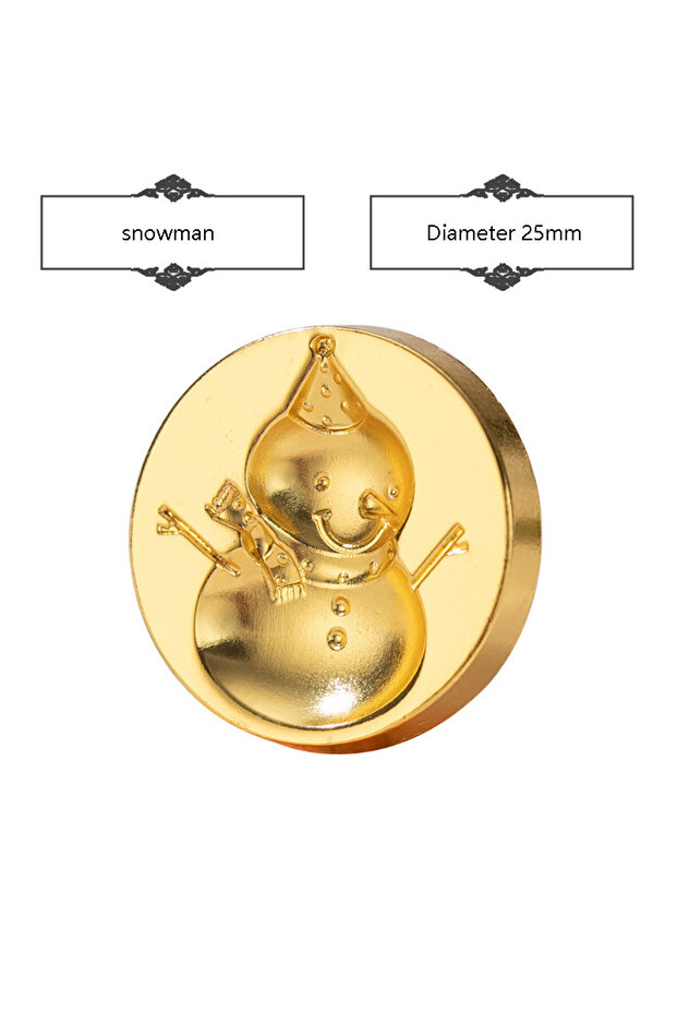 Snowman Rose Garden Retro Seal Wax Stamp Head Fire Paint Embossed for DIY Scrapbooking Wedding Invit
