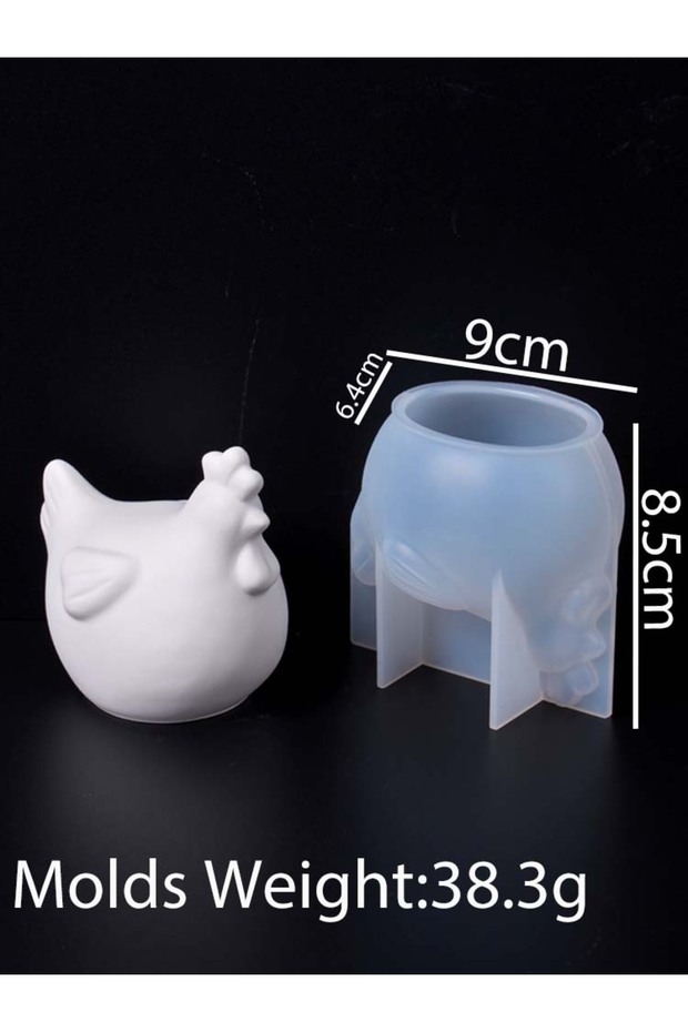 002 Easter Ornaments Silicone Candle Mold DIY Hen Rooster Aromath Soap Molds Handmade Plaster Resin