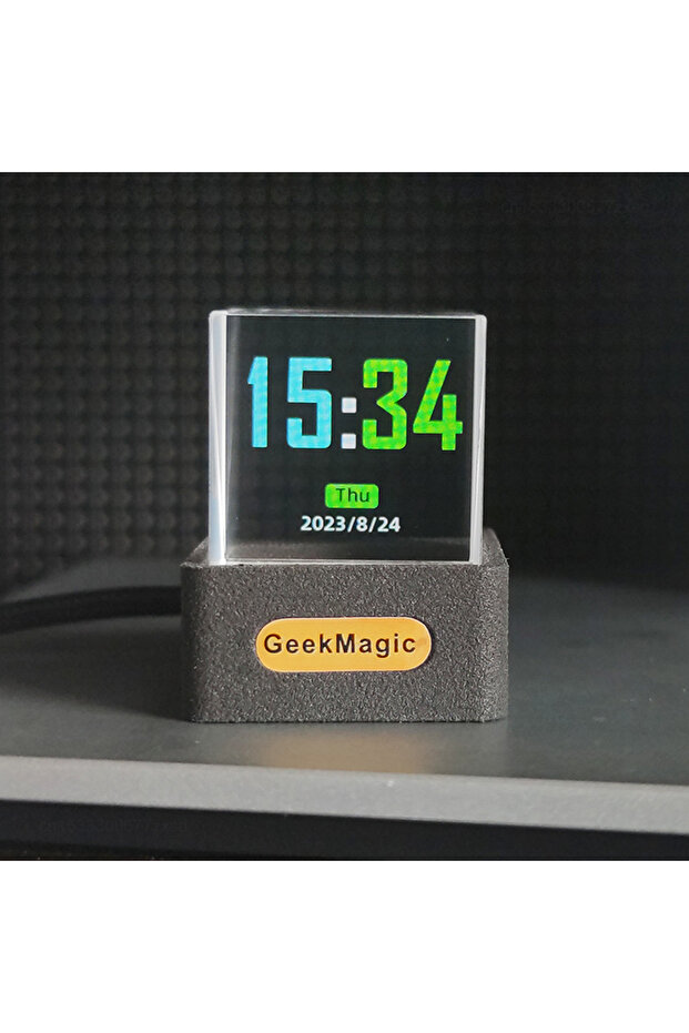G2902A Creative Mini GeekMagic Crystal Display For Desktop Game Decoration Weather Station Gif Play