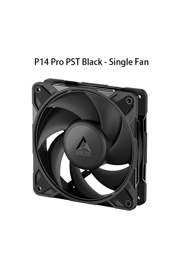 مروحة تبريد هيكلية سوداء بدون إضاءة RGB، طراز P14 Pro PST، مفرد ، من ARCTIC، عالية الأداء، مقاس 140 مم، مزودة بخاصية مشاركة PWM.