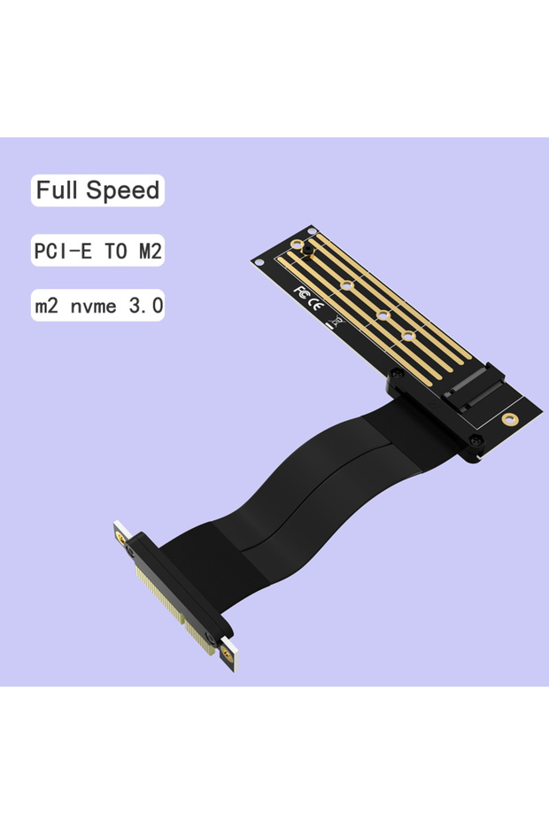 15CM Orange M2 TO PCIE Riser PCIe X4 PCI-E3.0 4x To M.2 NVMe M Key 2280 Riser Card Gen3.0 Cable M2 K