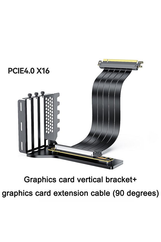 حامل بطاقة رسومات عمودي عالمي أسود 4.0 PCIe 3.0 x16، رافع لحافظة ATX Matx، بطاقة رسومات VGA S