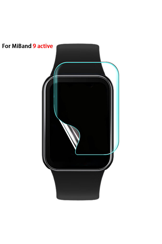 5 قطع من طبقة الحماية الهيدروجيلية الناعمة لـ MiBand 9 active و Band 8 Active، تغطية كاملة لحماية الشاشة