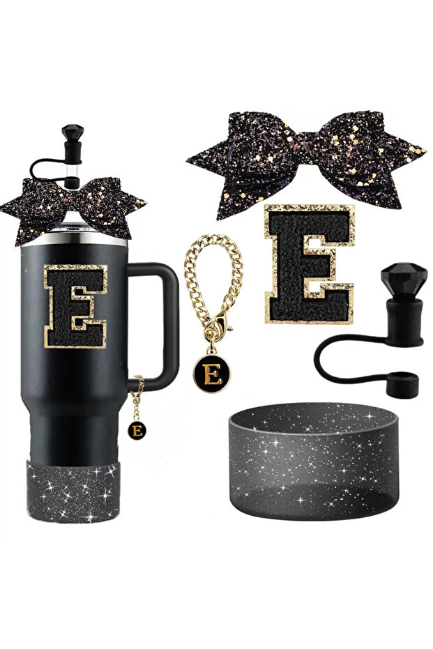 E 5pcs Accessories Set for Stanley 30oz 40oz Tumbler Cup Including 10mm Diamond Straw Cover Topper .