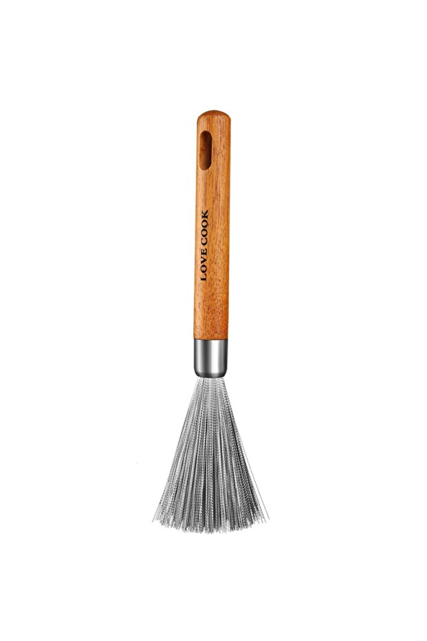 23.5x7.5cm black 304 Stainless Steel Pot Scrubber Brush Long Handle Kitchen Cleaning Brush Heavy Dut