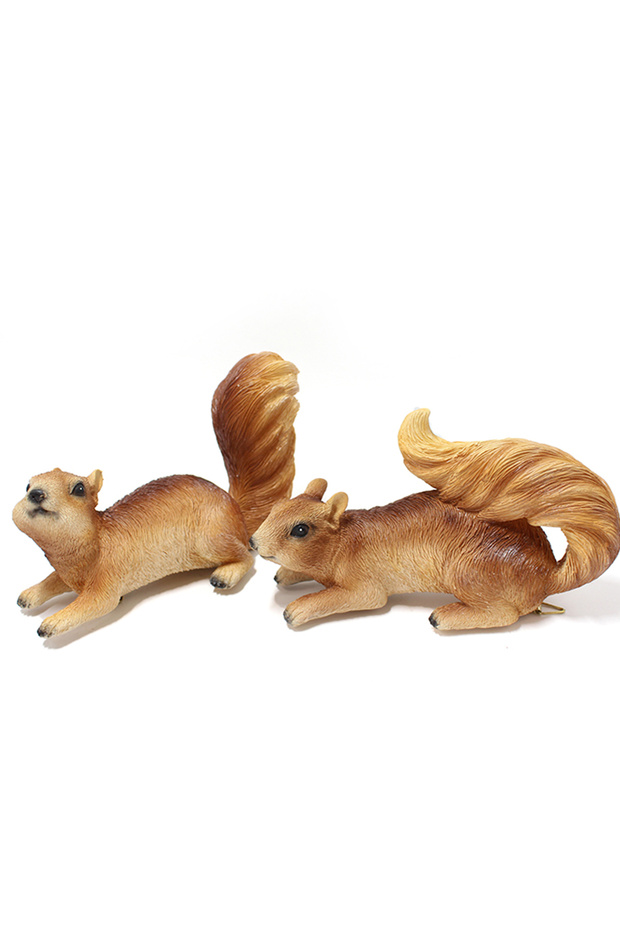 MULTI 2 Pieces of Simulated Squirrel Tree Hanging Resin Crafts, Courtyard Garden Tree Decoration, Co