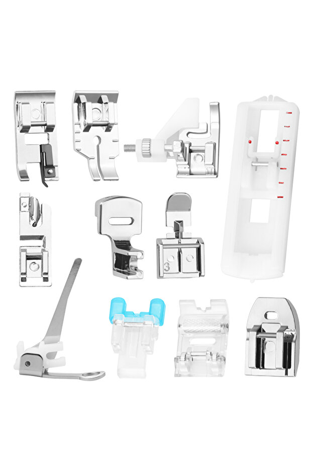 11Pcs 11Pcs Sewing Machine Presser Foot Set Snap On Presser Foot with Pleating Foot Invisible Zipper