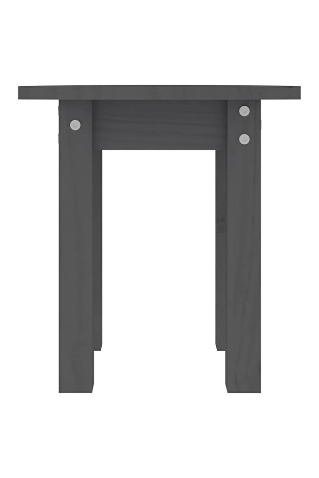 Coffee table, gray, Ø 35x35 cm, solid pine wood - 5