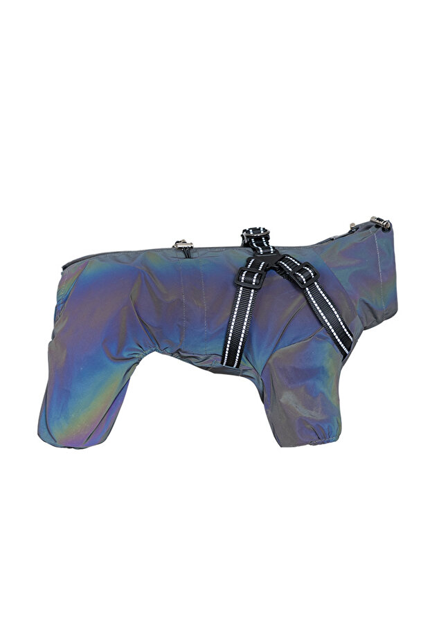 XL reflective Dog Raincoat with Harness Waterproof Pet Rain Jacket for Small Dogs Adjustable Reflect