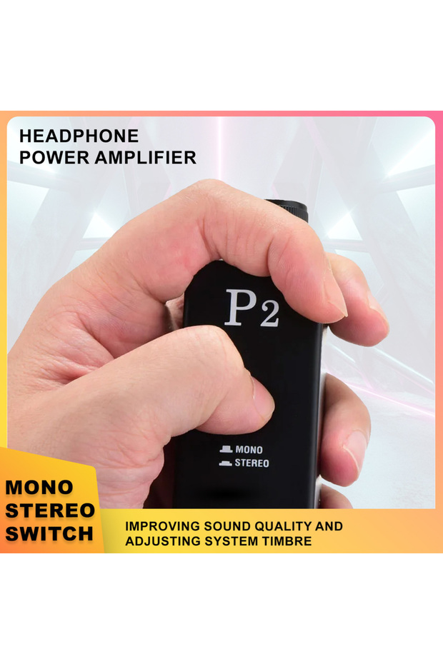مضخم سماعات رأس صغير محمول P2-Black P2 مزود بواجهة صوتية XLR إلى 3.5 ملم