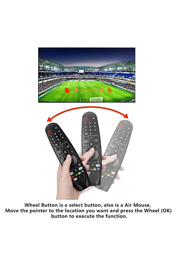 جهاز تحكم عن بعد بديل للصوت مع مؤشر، متوافق مع أجهزة التلفزيون الذكية، جهاز تحكم سحري صوتي - 6