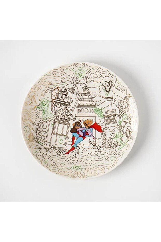 Istanbul Galata Tower 20 Cm Porcelain Plate