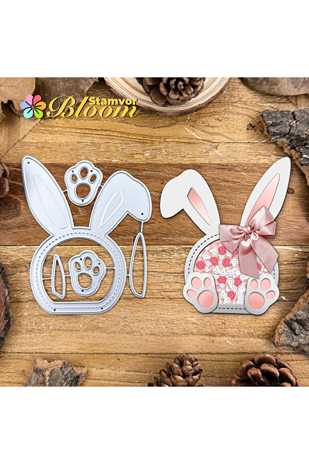 Lovely Baby Birthday Easter Bunny Layer Shaker Cards Metal Cutting Dies Scrapbooking Decorative E...