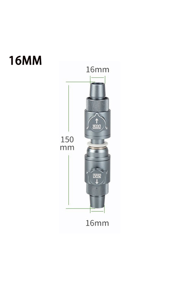 16mm Aquarium Inlet and Outlet Quick Connect Water Pipe Ball Valve Connection Regulator Fish Tank Fi