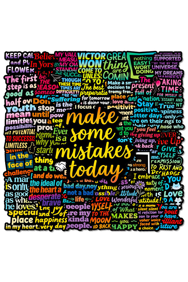 56Pcs 56Pcs Inspirational Phrase Graffiti Stickers Waterproof DIY Notebook Water Bottle Phone Cartoo