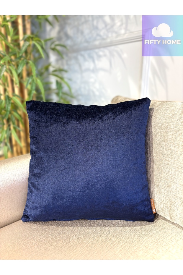 Square Decorative Throw Pillow Cover 43X43 cm Solid Color Modern Interior and Living Room Decor