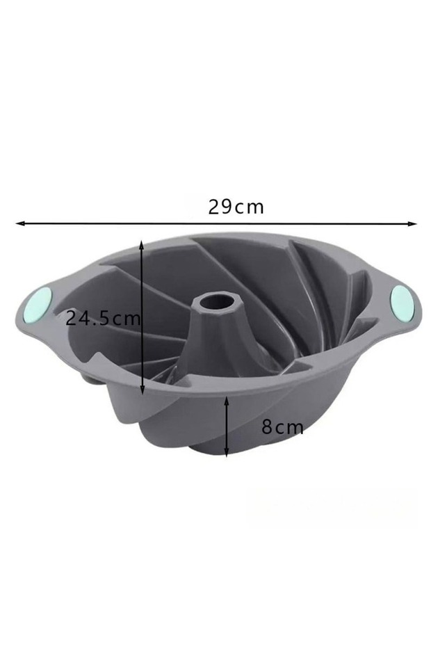 1PC gray Silicone Hurricane Cake Mold High Temperature Resistant Household Oven Baking Pan Steamed C