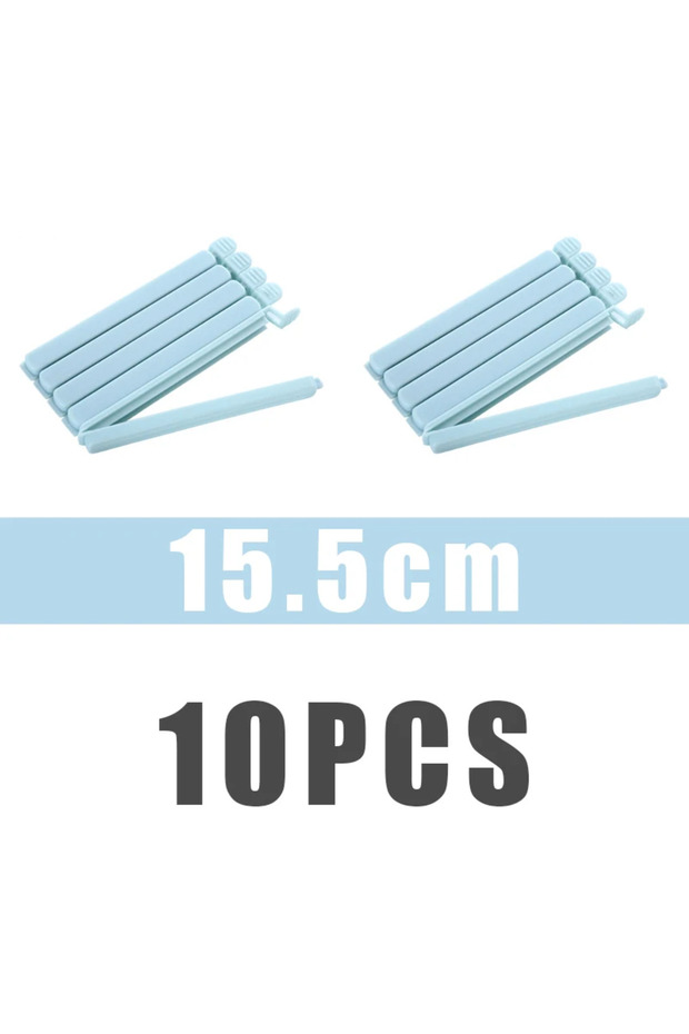 15.5cm Blue 10PCS Bag Clips Food Snack Sealing Clip12/15.5cm Portable Kitchen Storage Accessories To