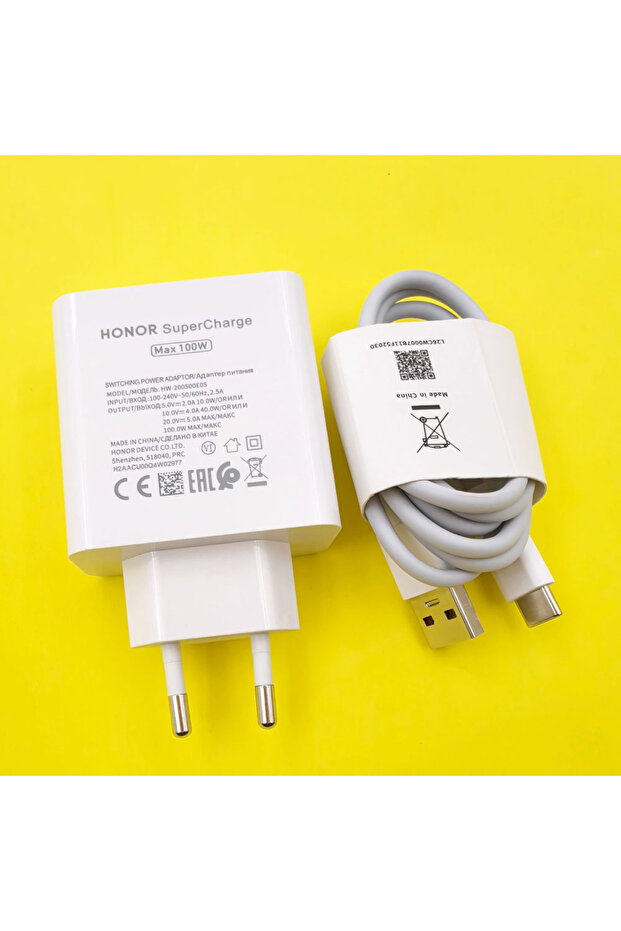 شاحن سريع USB بقوة 100 واط، متوافق مع هواتف Honor Magic 8 و7 و6 Pro، مزود بكابل بطول 2 متر، وشاحن فائق السرعة، متوافق مع هواتف Honor 5.