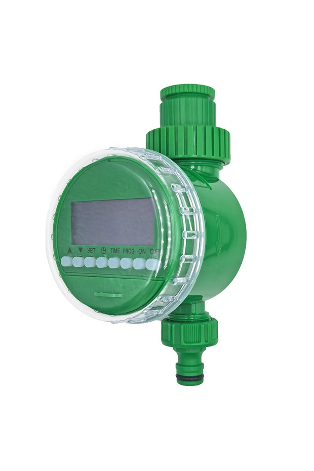 مؤقت ري الحديقة الإلكتروني بشاشة LCD خضراء، وحدة تحكم الري التلقائية، صمام ذكي - 1