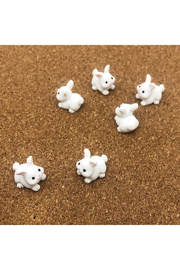 5pcs 5PCS Adorable Mini Resin Rabbit Miniature - Cute Fairy Garden Ornament, Micro Landscape DIY Cra
