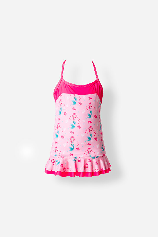 Girl's swimsuit with neck tie 5207