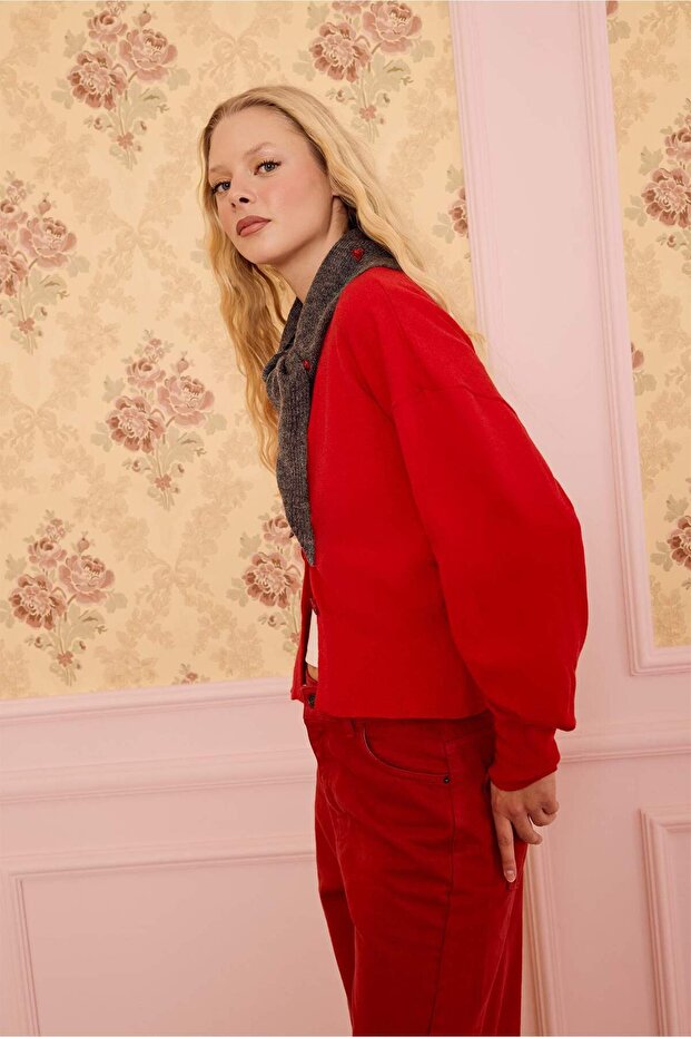 Oversıze V Yaka Hırka G9647AX26SP - 2