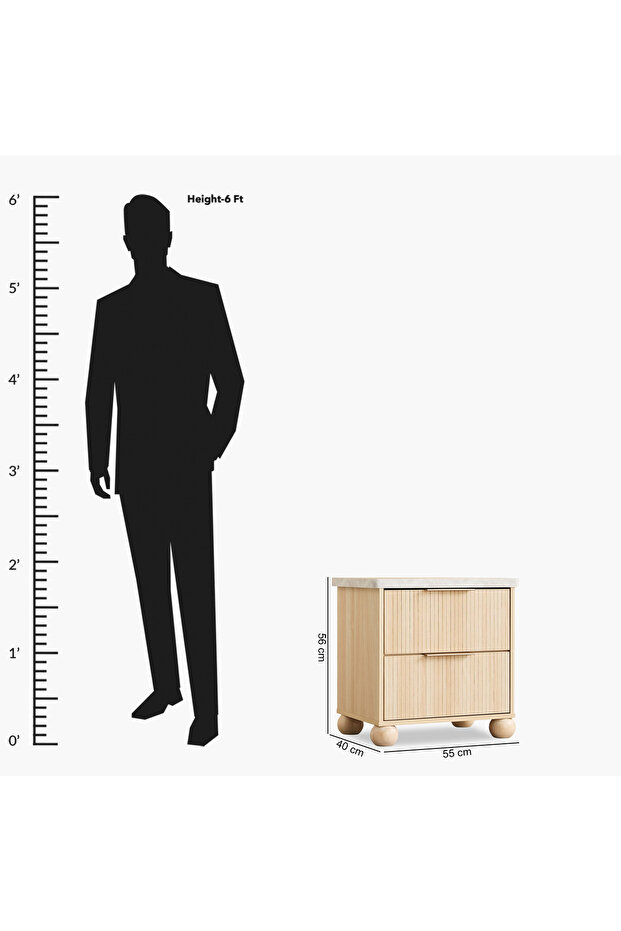 طاولة جانبية ذات درجين على شكل جزيرة - 8