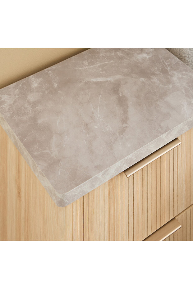 طاولة جانبية ذات درجين على شكل جزيرة - 3