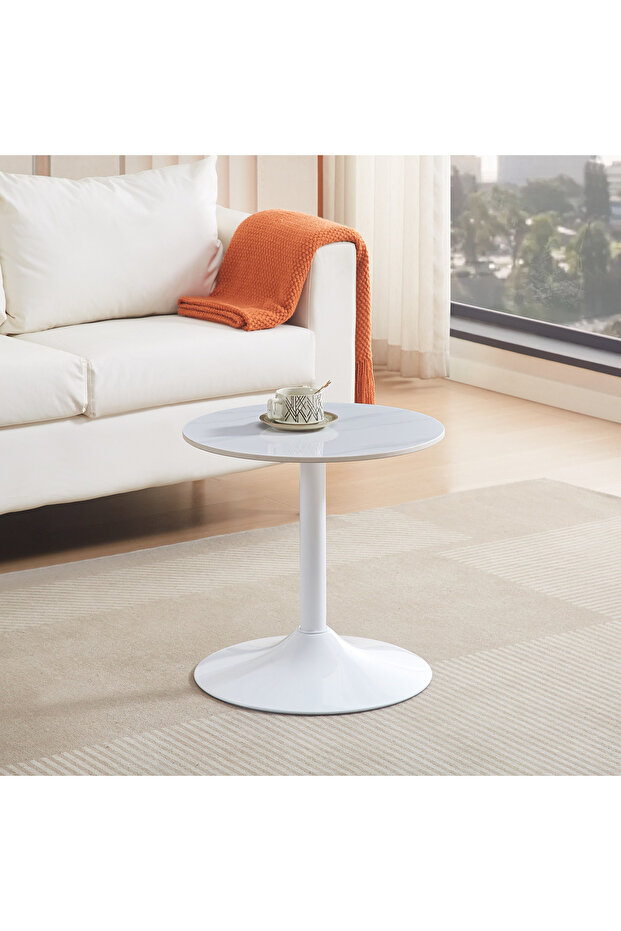 Elvis Sintered Stone Round End Table - 1
