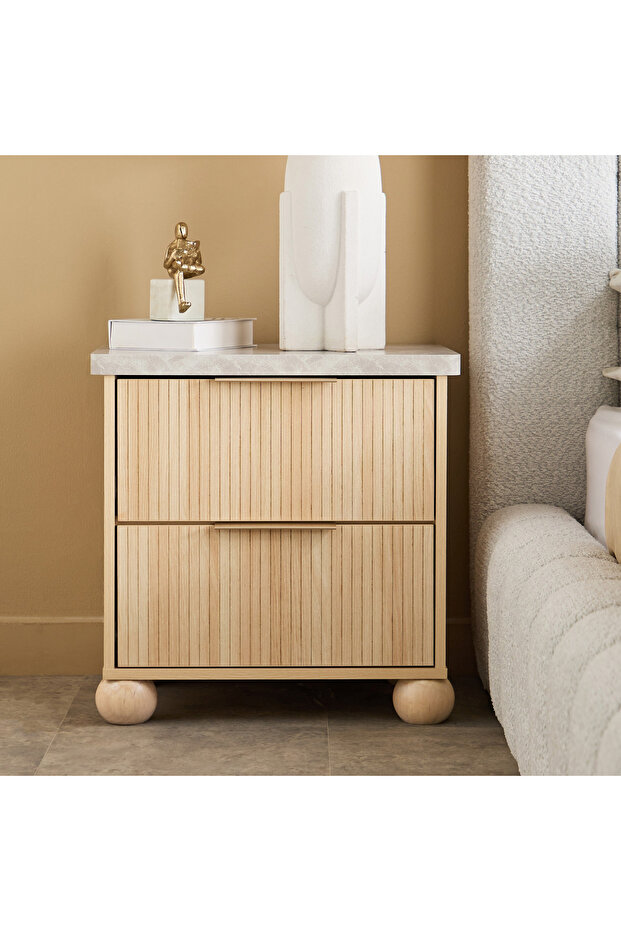 طاولة جانبية ذات درجين على شكل جزيرة - 2