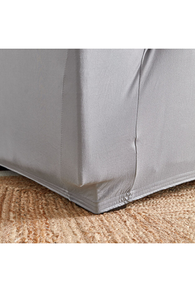 Squab Solid 2-Seater Sofa Cover - 5