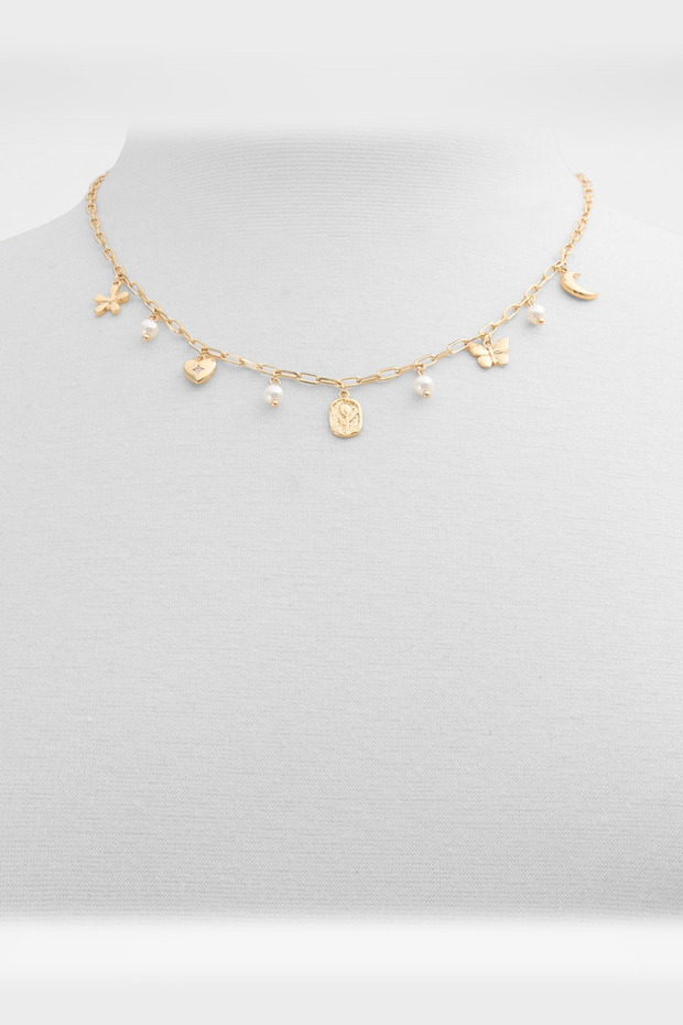 FLUTTTERR - Kadın Gold-Şeffaf Multi Kolye - 2