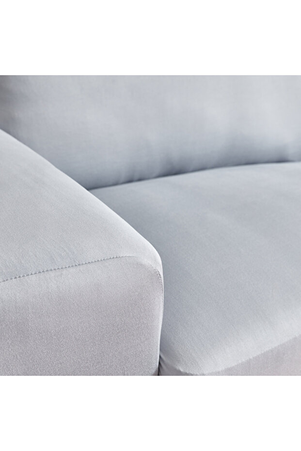 Squab Solid 3-Seater Sofa Cover - 3