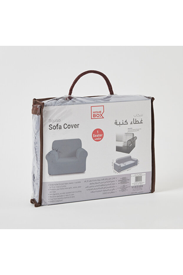 غطاء أريكة Squab Solid ذات المقعد الواحد - 8