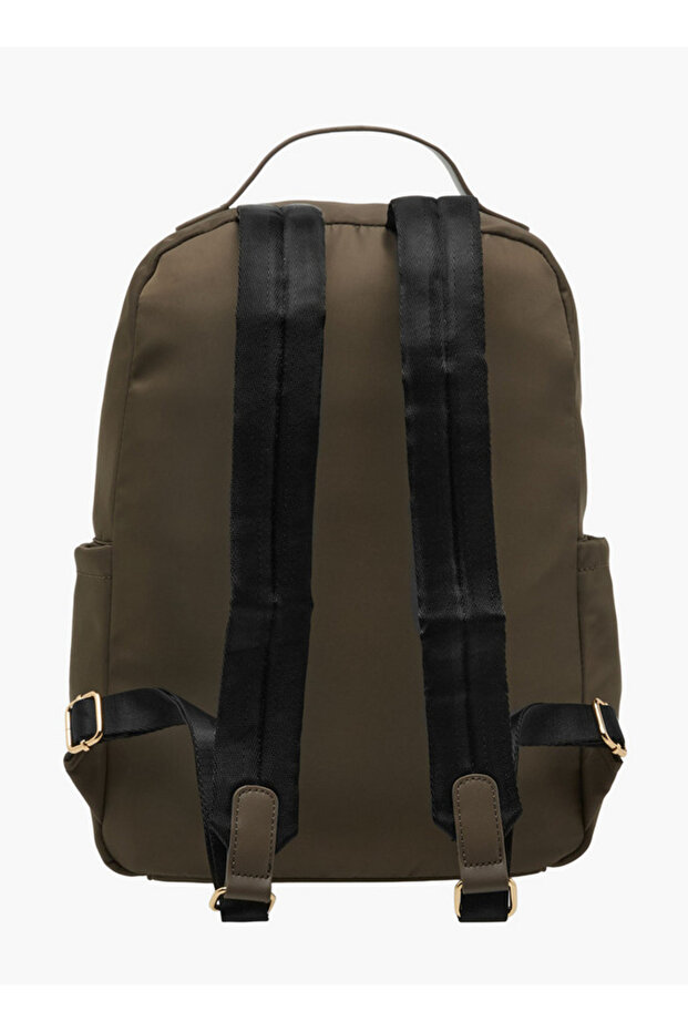 Solid Backpack with Pouch - 4