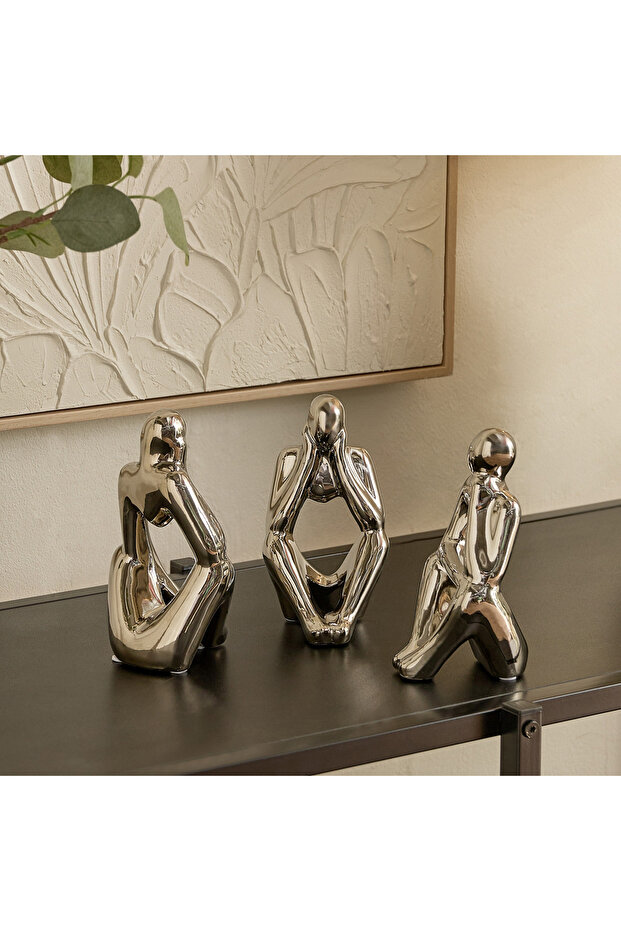 طقم زينة سيراميك أوروم ديون مكون من 3 قطع - 6