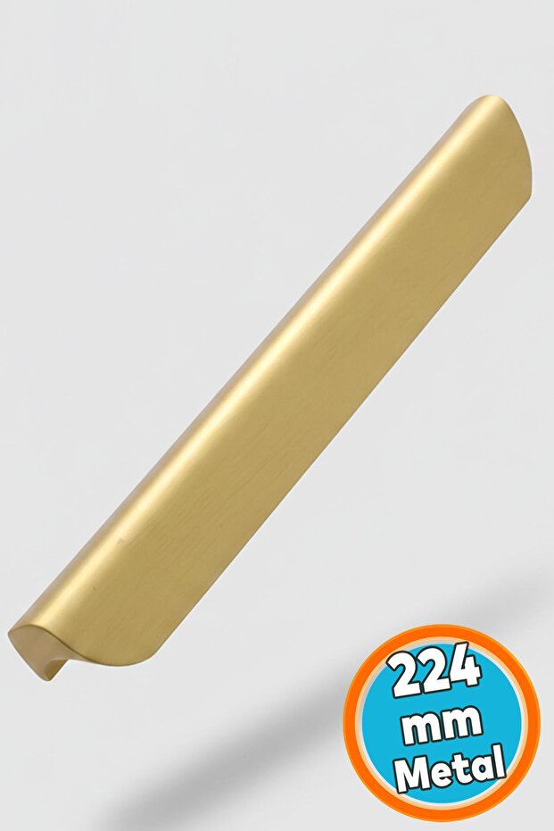 Furniture Drawer Kitchen Cabinet Door Handles Handle Cabinet 224 mm Matte Gold Gold Handle Metal