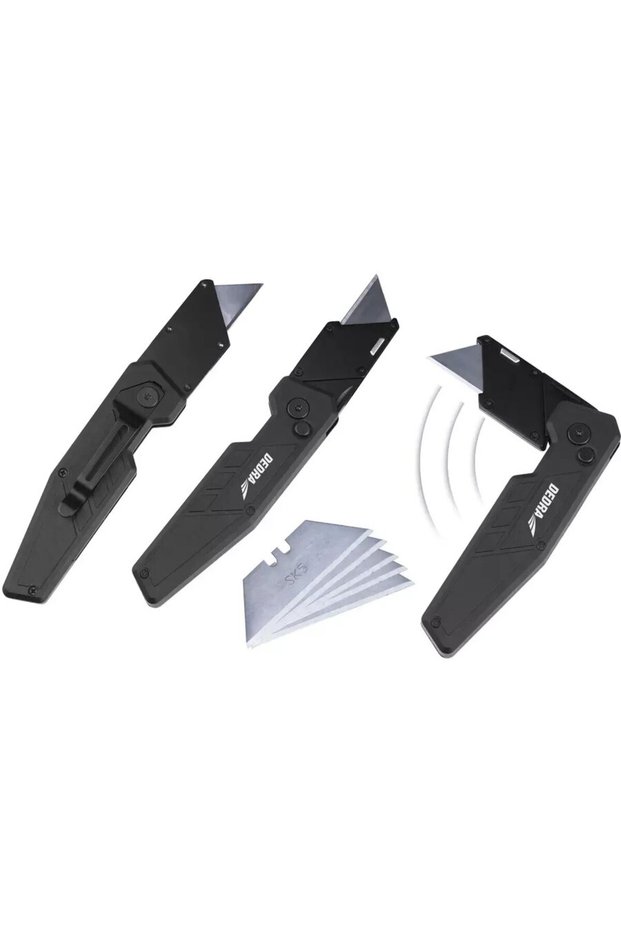 Folding knife with trapezoidal blade